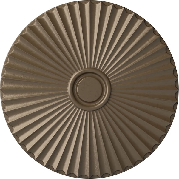 Ekena Millwork Shakuras Ceiling Medallion (For Canopies up to 5 1/2"), Hand-Painted Warm Silver, 29 1/2"OD x 2"P CM30SHWSS - main